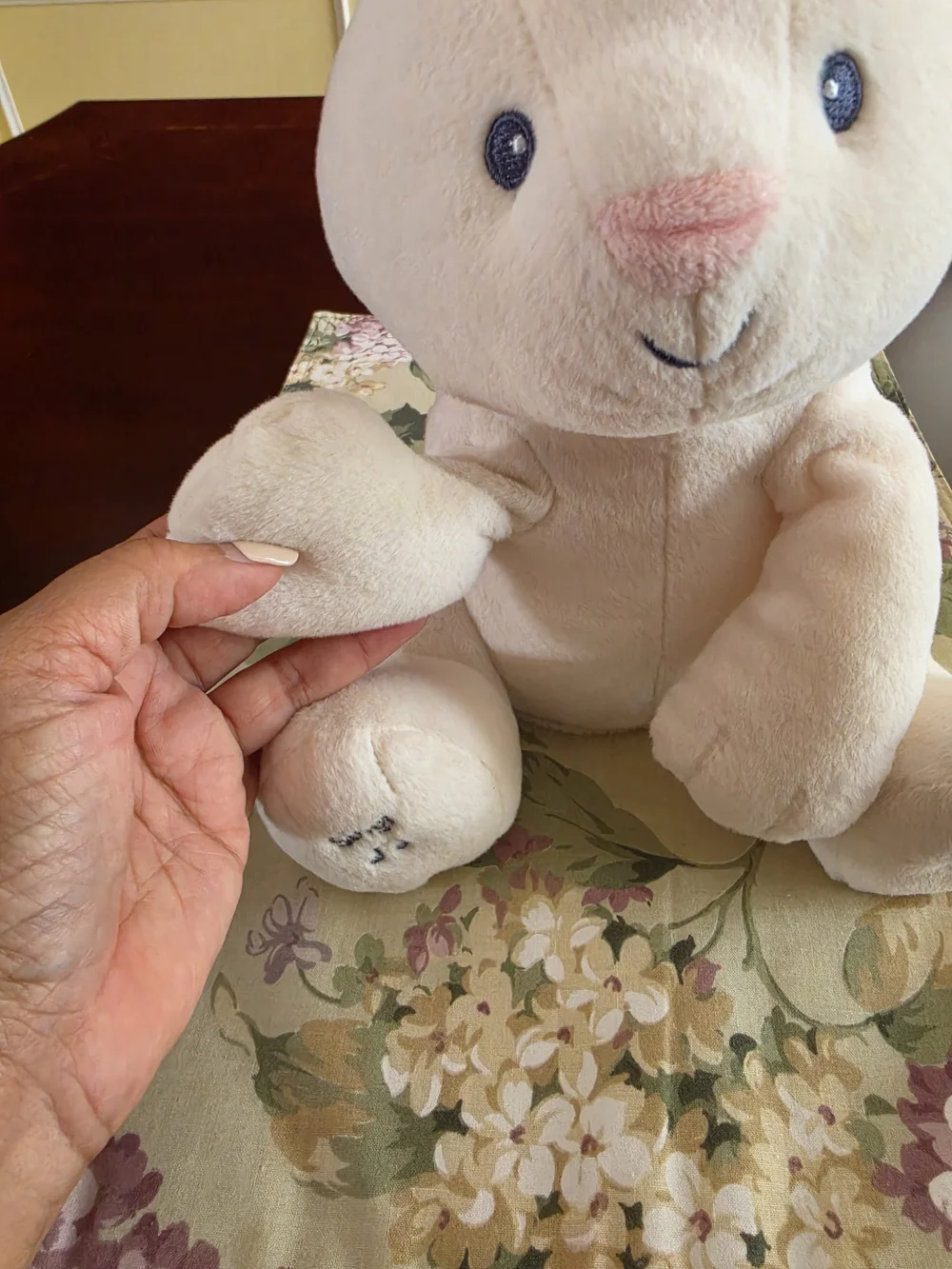 Gund Cream Plush Bunny Stuffed Animal - Soft Beige Cuddle Toy Sing.